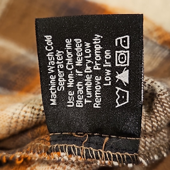 Work n' Sport Men's Flannel Plaid Long-Sleeve Work Shirt. Sz: 2XT - Picture 5 of 6